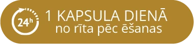 1 kapsula dienā, no rīta pēc ēšanas